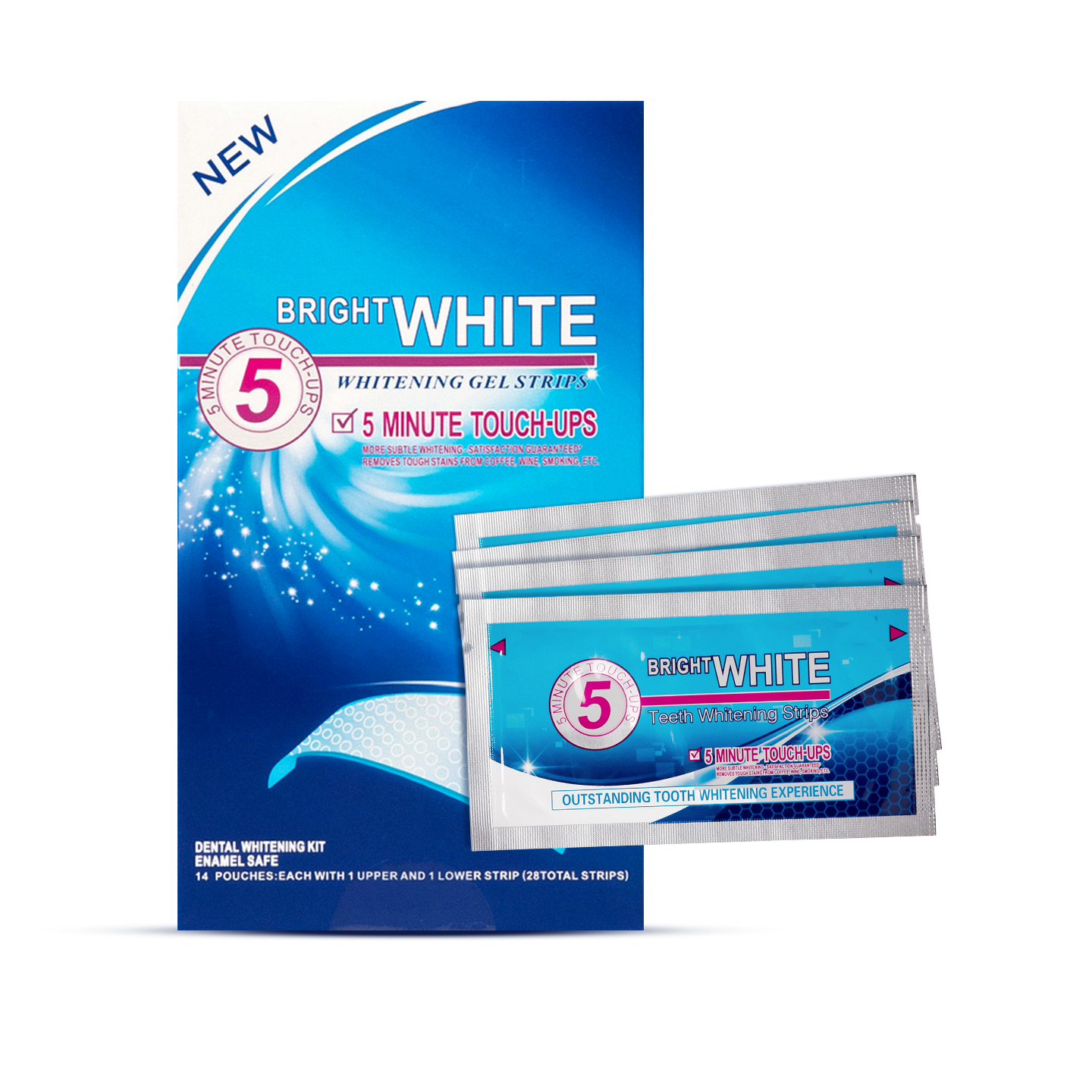 Paski wybielające BRIGHT WHITE 5 Minute Touch-Ups