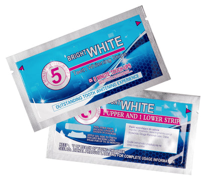 Paski wybielające BRIGHT WHITE 5 MINUTE TOUCH UPS - 28 szt + BRIGHT WHITE Whitening Pen
